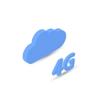 4G network and data cloud. 스톡 일러스트