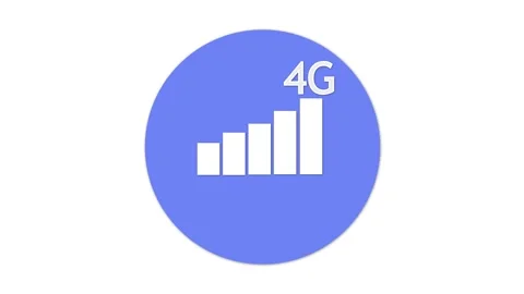 4G network icon animated on a white background. Stock Footage 264150469