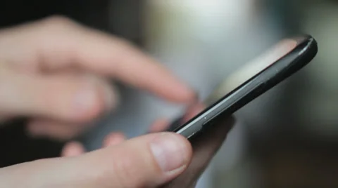 4G Smart Phone touching and swyping Stock Footage 37336221
