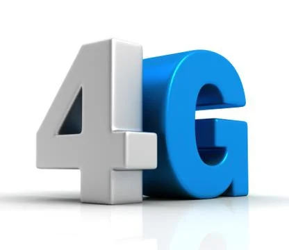 4G text isolated Stock Illustration