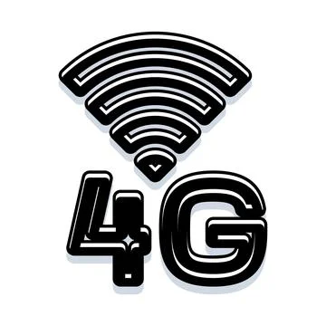 4g wireless signal transmitting data technology icon Stock Illustration