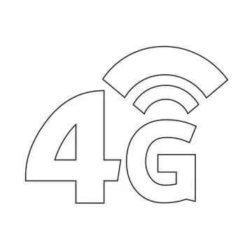 4G Wireless Wifi icon 스톡 일러스트
