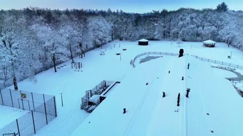 4K 10Bit Cinematic Winter Landscape From Drone Stock Footage 334837672