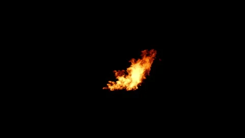 4k 150 Frames Small fire looping animation, black background. Stock Footage 323794514