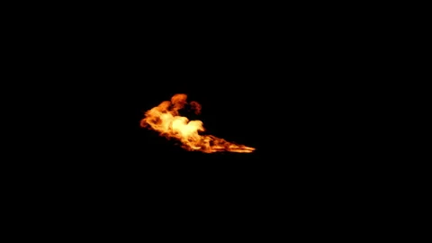 4k 150 Frames Small fire looping animation, black background. Stock Footage 323794515