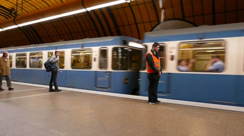 4K 2016 Metro less visitors to Munich Oktoberfest Octoberfest German Beer Stock Footage