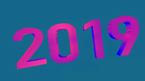 4K 2019 year presentation Video stock 102343414