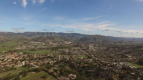 4K 24p Central California Aerial Drone View of San Luis Obispo  Stock Footage