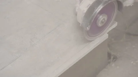 4k-24p. Clouse-up. Ceramic cutting Video stock 135106882
