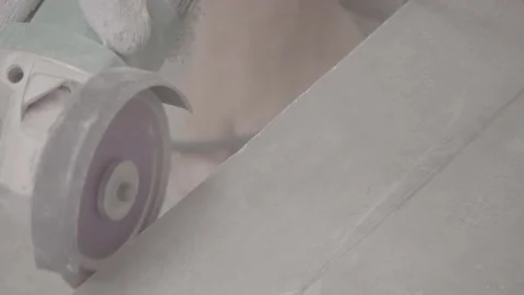 4k-24p. Clouse-up. Ceramic cutting Video stock 135109258
