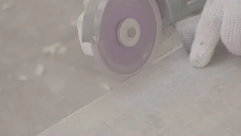 4k-24p. Clouse-up. Ceramic cutting Video stock 135116154