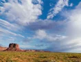 4K 24p Storm cloud forms over monument valley from the south with wild horses 4k or 4k+ Resolution
