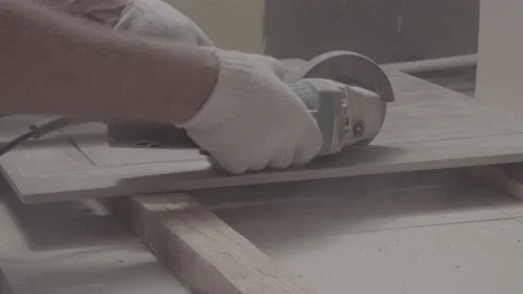 4k-24p.ceramic cutting Video stock 135111794