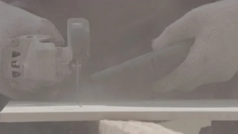 4k-24p.ceramic cutting Video stock 135112874