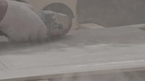 4k-24p.ceramic cutting Video stock 135113301