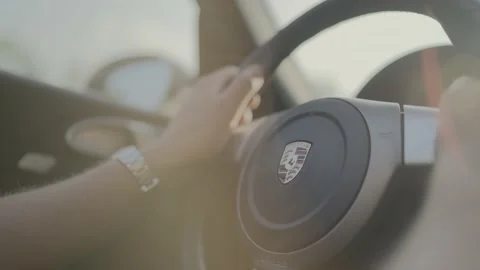 4K 25 fps slowmotion close up Porsche Stock Footage 171130335