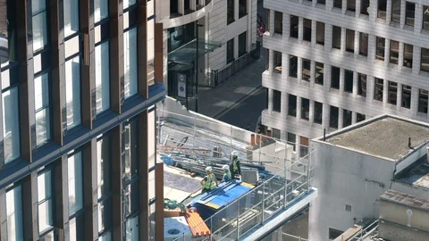 4k 25fps construction workers on site Stock Footage 120170812