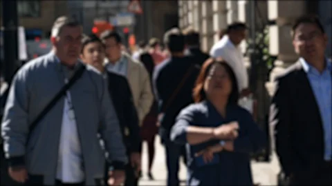 4k 25fps old man standing in busy crowd Stock Footage 120171271
