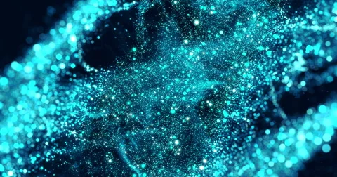 4K 25FPS particles DNA or galaxy particle structure rotating background 動画素材 59729156