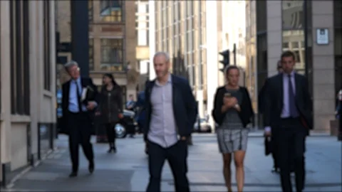 4k 25fps people walking down walkway Stock Footage 120171404