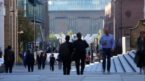 4k 25fps Smillenium bridge timelapse 2  Stock Footage 120171422
