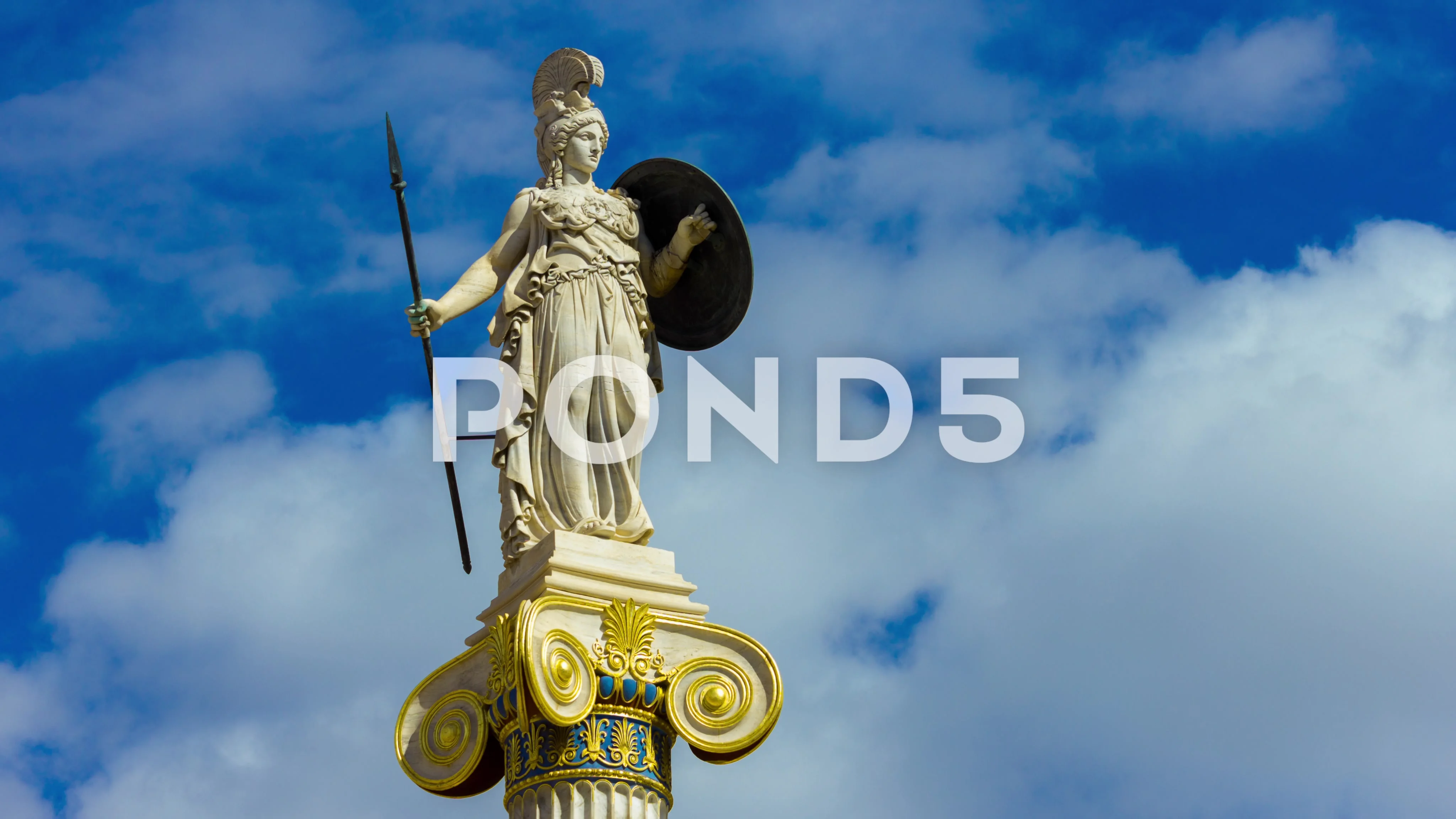 4k 25p Greek Goddess Athena Statue Timelapse Video 61174750