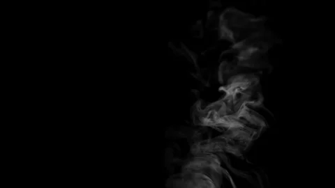 4K 29.97fps 4x Slow-Motion White Smoke Vapor Flowing Bottom-to-Top (VFX) Stock Footage 320877272
