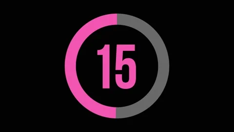 4k  30 second pink Countdown timer with black background Stock Footage 134933615