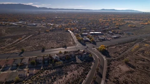 4k 30fps aerial drone hyperlapse (partial orbit) in Albuquerque Stock Footage 220683138