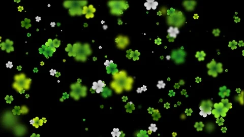 (4K 30fps - Alpha) Saint Patrick's Day abstract background. Stock Footage 104711644
