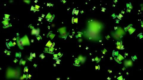 (4K 30fps - Alpha) Saint Patrick's Day abstract background. Stock Footage 104712193