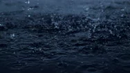 4K 30Fps, Heavy Rain In Puddle, Slow Motion Stock Footage