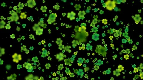 (4K 30fps) Saint Patrick's Day abstract black background. Stock Footage 104525742