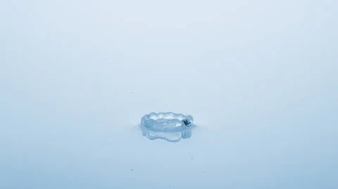 4K 30fps, Water Drop making ripple, Slow Motion Video stock 55532533