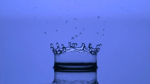 4K 30fps, Water Drop making ripple, Slow Motion Stock Footage 55533207