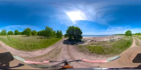 4K 360 VR 360VR of The 360 view of the nature reserve in Kopli Estonia virtual Stock Footage 91357847