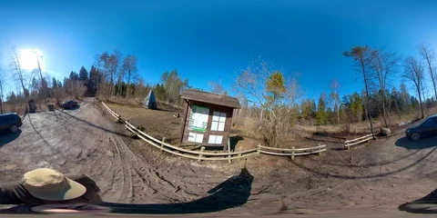 4K 360 VR 360VR of Walking inside the Antu lakes in Estonia virtual reality Stock Footage 91753818
