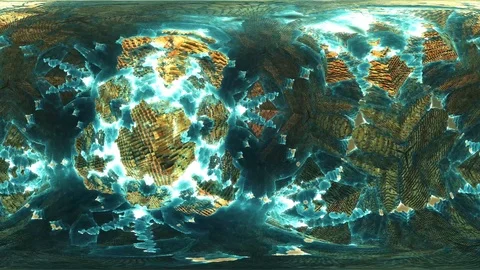 4K 360 Vr Cosmic Geometry Stock Footage 90266117