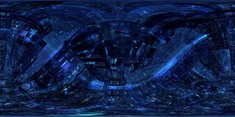 4K 360 Vr Cyberpunk Mainframe Stock Footage 85451610