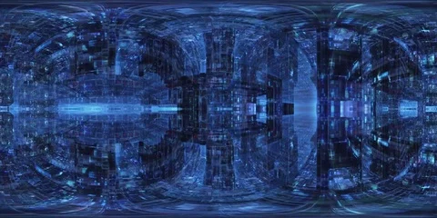 4K 360 Vr Cyberpunk Mainframe noedits Stock Footage 85452852