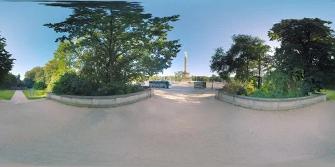 4K 360 VR Germany Berlin Victory Column and Bismark monument in Tiergarten park Видео 113078320