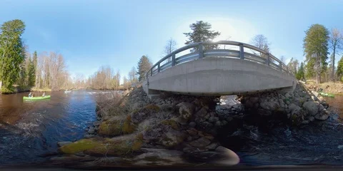 4K 360 VR immersive virtual reality panorama video of View on a 360-video Stock Footage 90886085