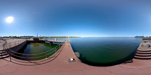 4K 360 VR immersive virtual reality panorama video of The side of the har Stock Footage 90903828