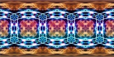 4K 360 VR video animation abstract background shining particles and light waves Видео 105450733
