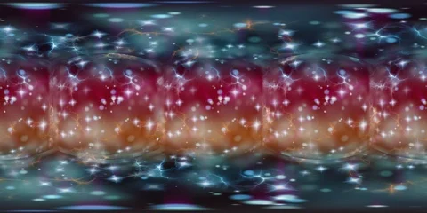 4K 360 VR video animation abstract background shining particles and light waves Vídeo Stock 105450751