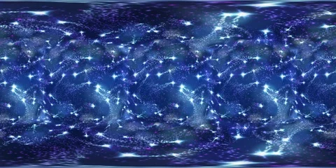4K 360 VR video animation abstract background shining particles and light waves 스톡 동영상 105450893