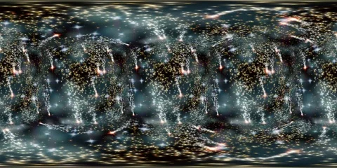 4K 360 VR video animation abstract background shining particles and light waves Vídeos de archivo 105450897