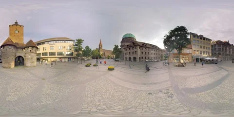 4K 360 VR video Germany Nuremberg historical part architecture Stock-Footage 113056621