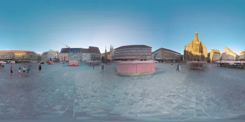 4K 360 VR video Germany Nuremberg historical part architecture Vídeo Stock 113059159