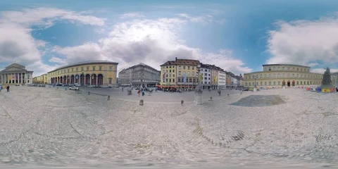 4K 360 VR video Germany Munich historical part architecture Video stock 113059361